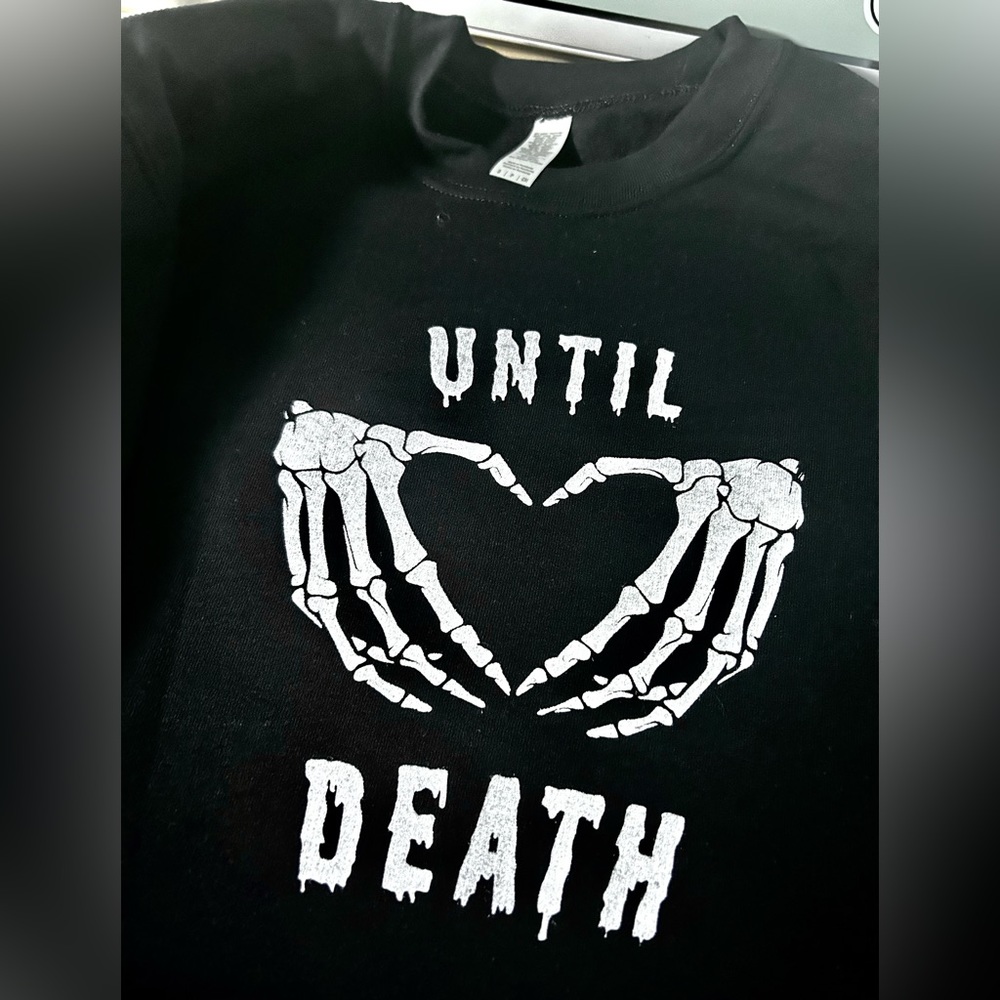 Until death crewneck / emo crewneck / Halloween sweatshirt / wedding gear
